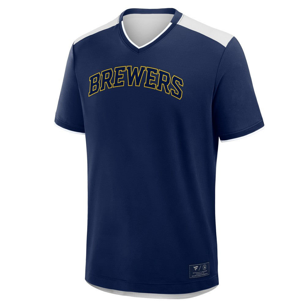 Milwaukee Brewers Walk Off V-Neck T-Shirt Navy