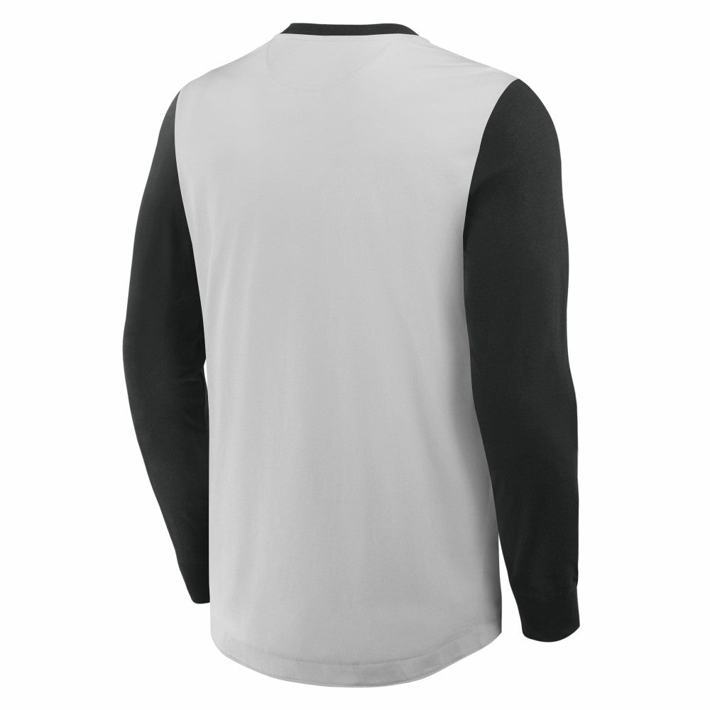 San Francisco Giants Clubhouse Long Sleeve Henley Shirt Gray/Black