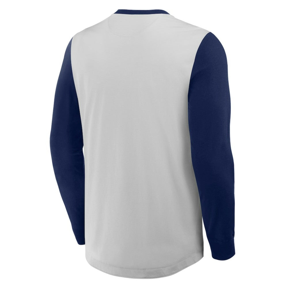 Atlanta Braves Clubhouse Long Sleeve Henley Shirt Gray/Navy