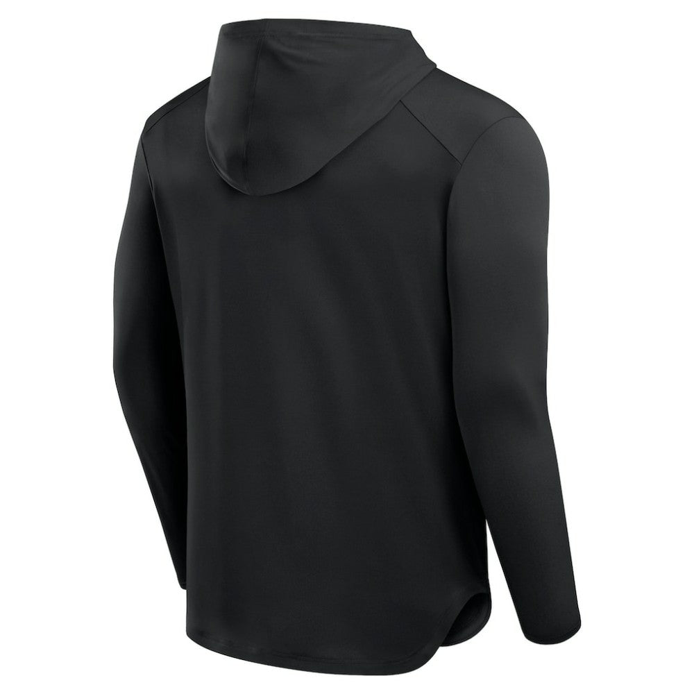 Chicago Cubs Front Office Power Mono Long Sleeve Hoodie T-Shirt Black