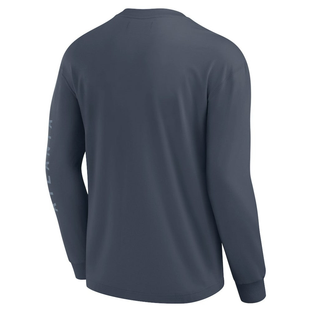 Atlanta Braves Elements Future Ground Tonal Info Long Sleeve T-Shirt Blue