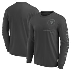 Baltimore Orioles Elements Future Ground Tonal Info Long Sleeve T-Shirt Charcoal
