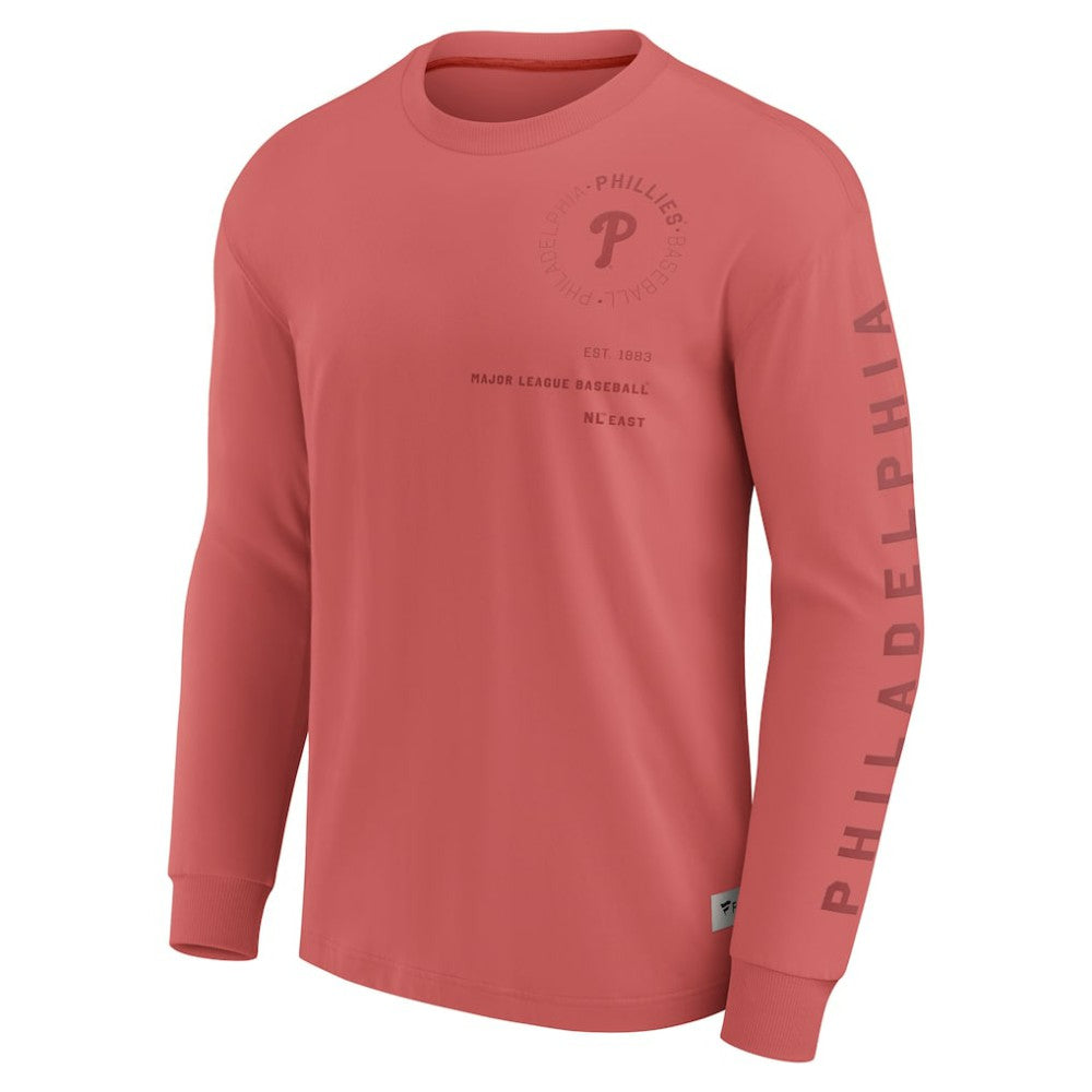 Philadelphia Phillies Elements Future Ground Tonal Info Long Sleeve T-Shirt Red