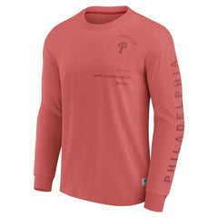 Philadelphia Phillies Elements Future Ground Tonal Info Long Sleeve T-Shirt Red
