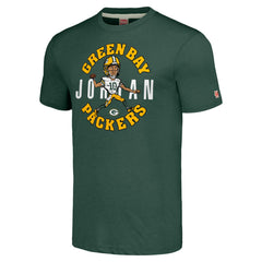 Jordan Love Green Bay Packers Homage Unisex Caricature Player Tri-Blend T-Shirt - Green for sale