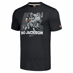 Bo Jackson Las Vegas Raiders Homage Unisex Caricature Retired Player Tri-Blend T-Shirt - Charcoal sale
