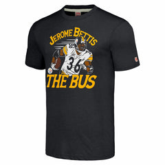 Jerome Bettis Pittsburgh Steelers Homage Caricature Retired Player Tri-Blend T-Shirt - Charcoal cheap