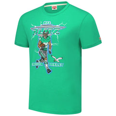 Saquon Barkley Philadelphia Eagles Homage Unisex NFL Blitz Player Tri-Blend T-Shirt - Heathered Kelly Green discount