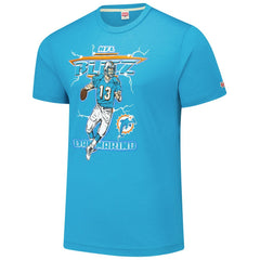 Dan Marino Miami Dolphins Homage Unisex NFL Blitz Retired Player Tri-Blend T-Shirt - Heathered Aqua for sale
