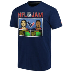 C.J. Stroud & Stefon Diggs Houston Texans Homage Unisex NFL Jam Tri-Blend T-Shirt - Navy for sale