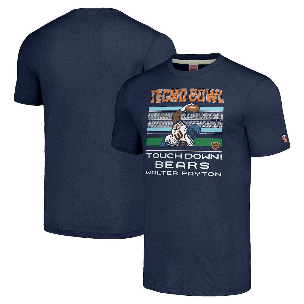 Walter Payton Chicago Bears Homage Unisex Tecmo Bowl Retired Player Graphic Tri-Blend T-Shirt - Navy outlet