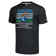 Barry Sanders Detroit Lions Homage Unisex Tecmo Bowl Retired Player Graphic Tri-Blend T-Shirt - Charcoal on sale