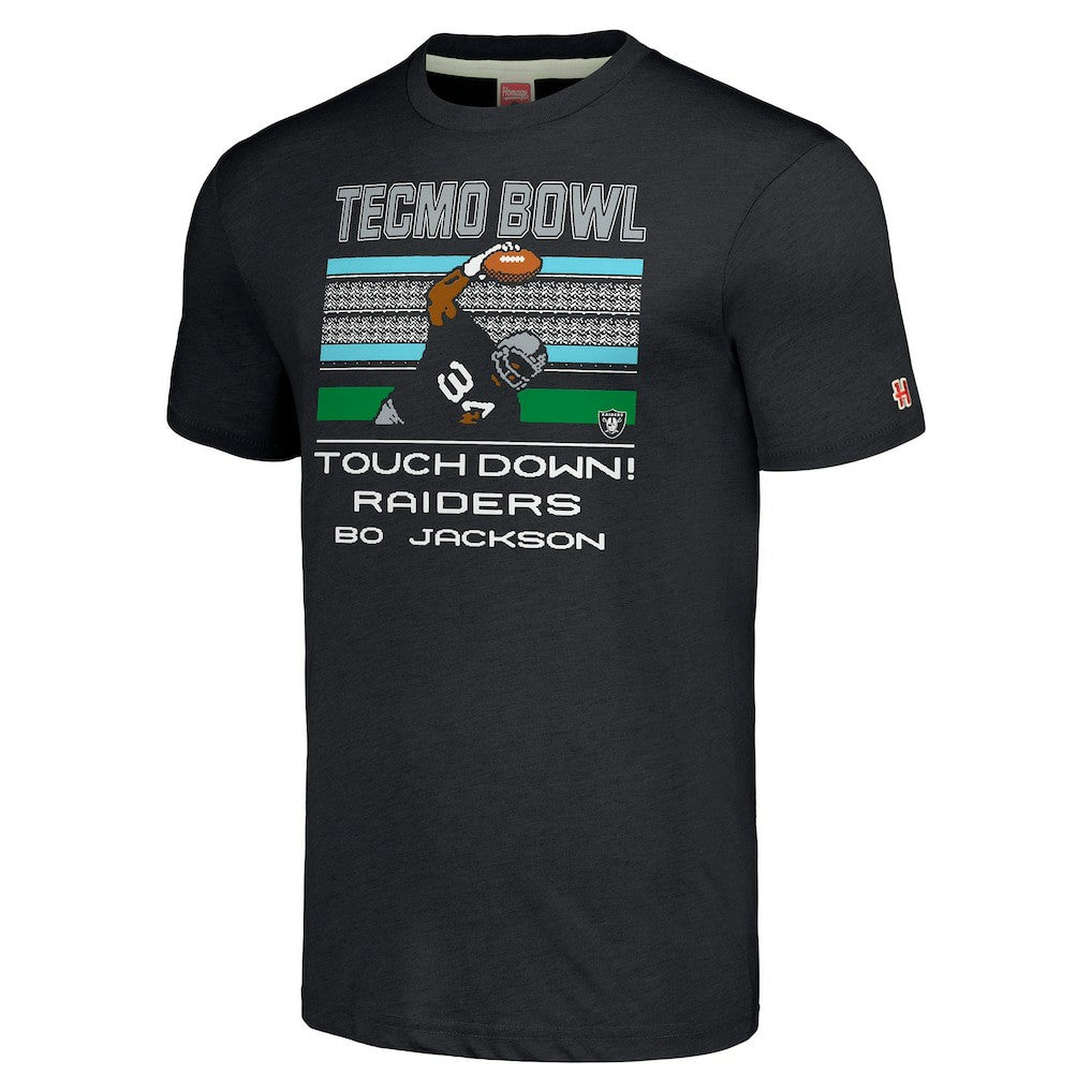 Bo Jackson Las Vegas Raiders Homage Unisex Tecmo Bowl Retired Player Graphic Tri-Blend T-Shirt - Charcoal sale