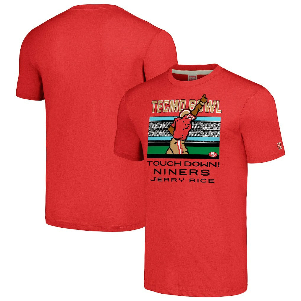 Jerry Rice San Francisco 49ers Homage Unisex Tecmo Bowl Retired Player Graphic Tri-Blend T-Shirt - Scarlet online