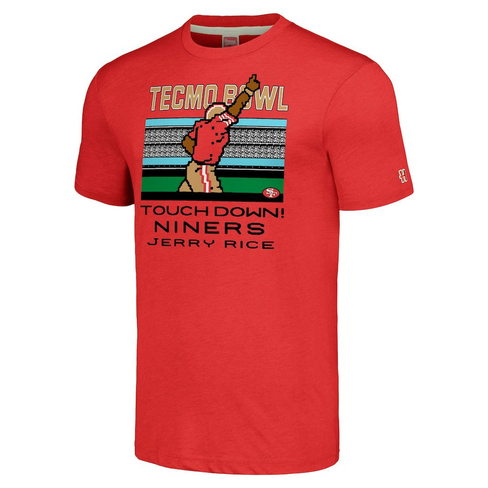 Jerry Rice San Francisco 49ers Homage Unisex Tecmo Bowl Retired Player Graphic Tri-Blend T-Shirt - Scarlet online