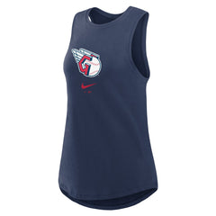 Cleveland Guardians Women's Legacy Icon High Neck Dri-FIT Tank Top Navy