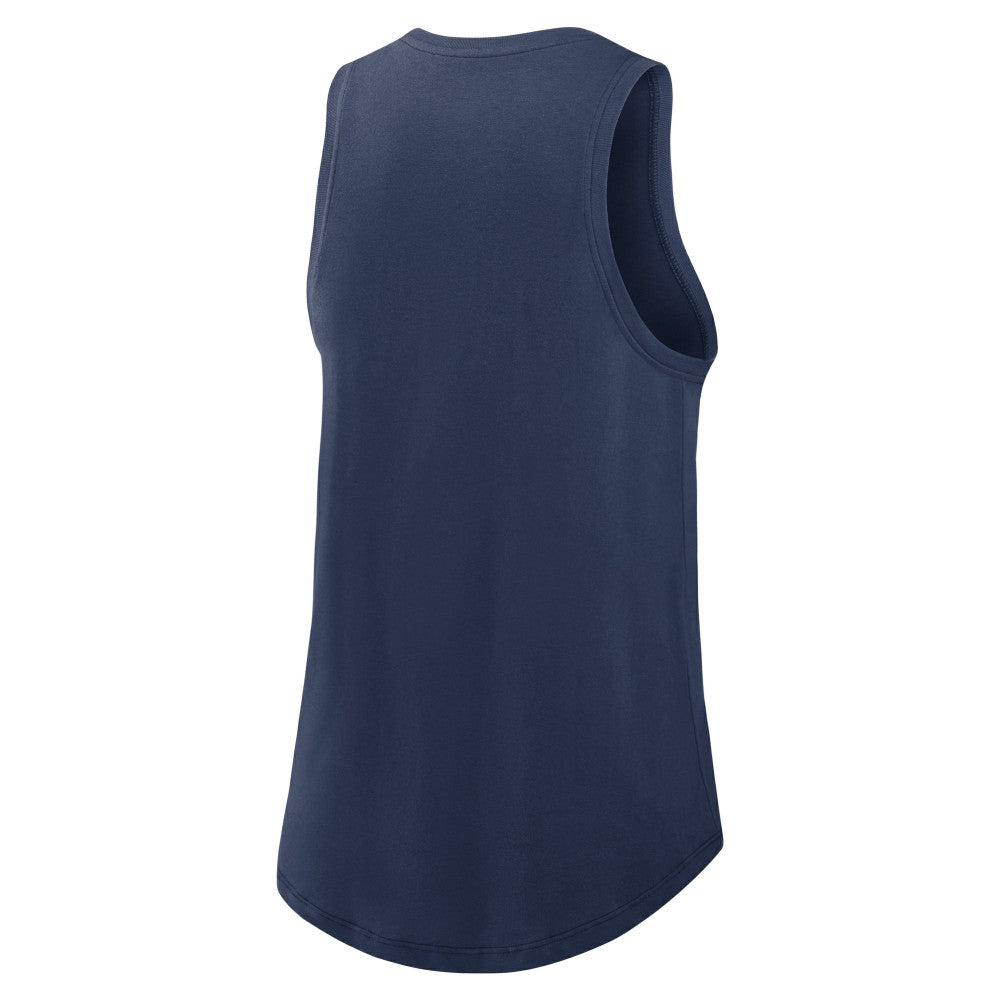 Cleveland Guardians Women's Legacy Icon High Neck Dri-FIT Tank Top Navy