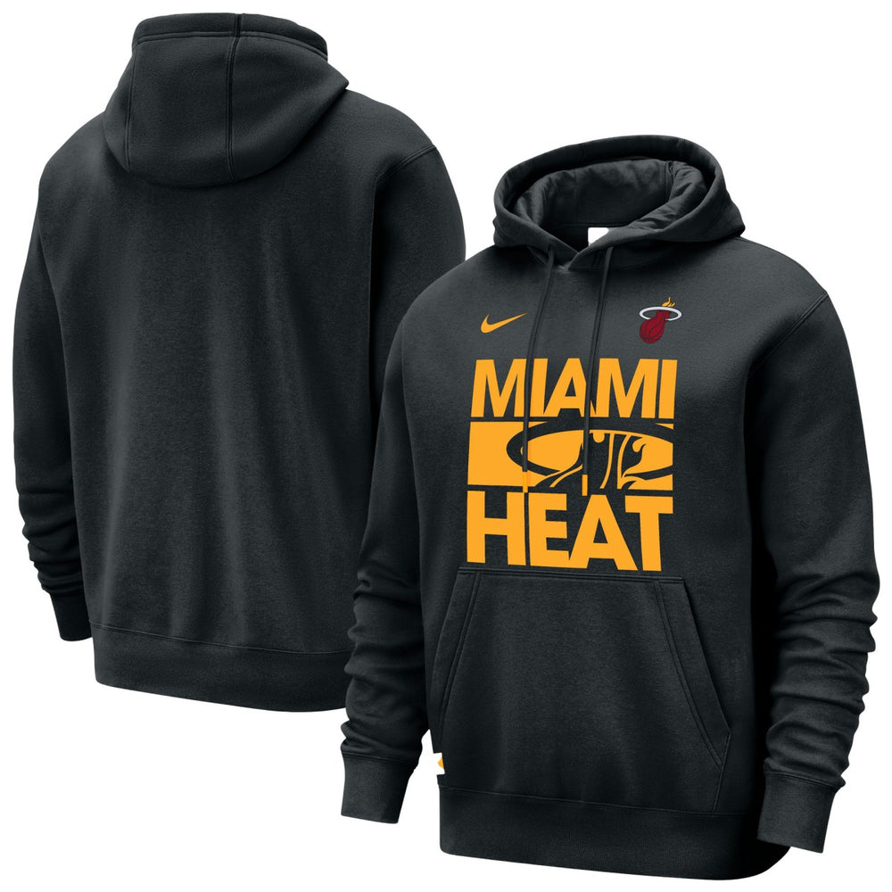 Miami Heat Courtside Club Pullover Hoodie - Black discount