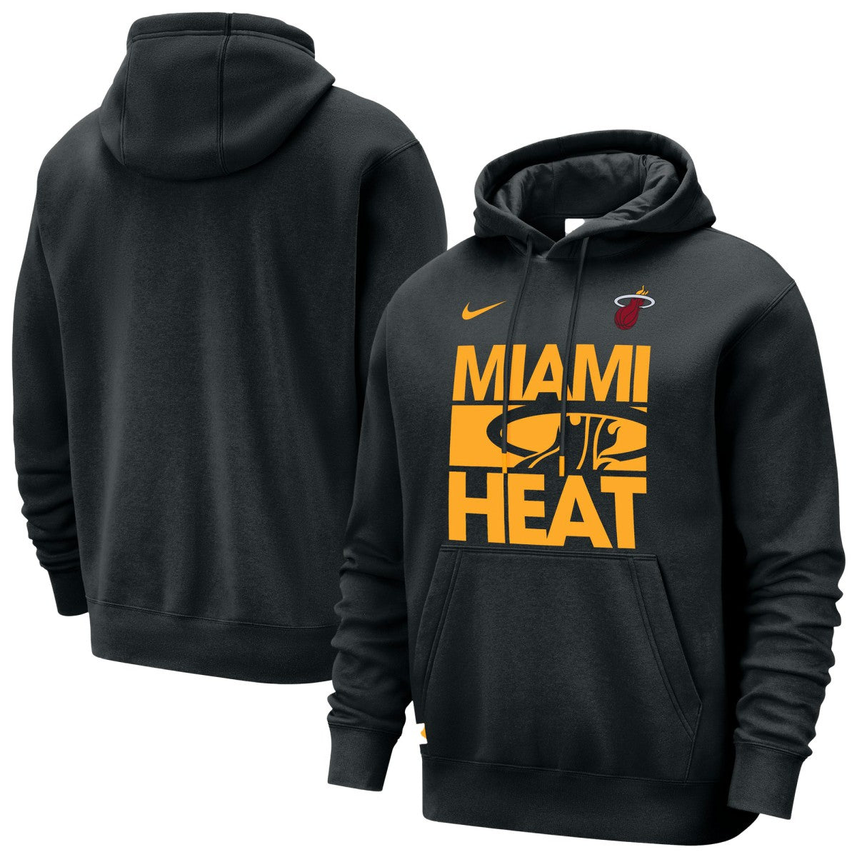 Miami Heat Courtside Club Pullover Hoodie - Black discount