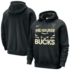 Milwaukee Bucks Courtside Club Pullover Hoodie - Black cheap