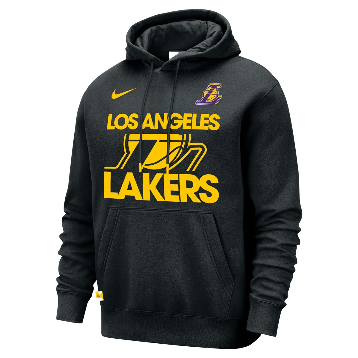 Los Angeles Lakers Courtside Club Pullover Hoodie - Black discount