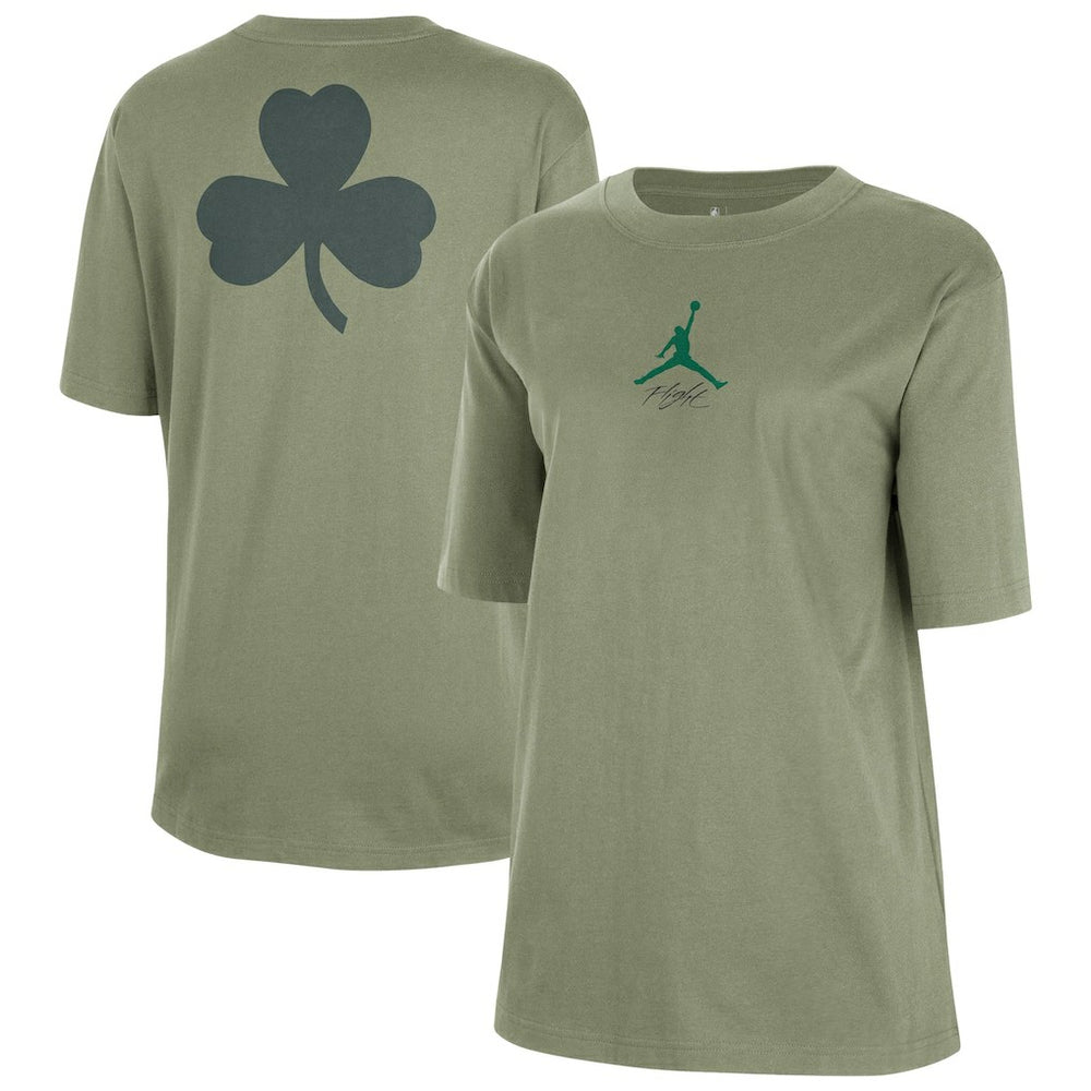 Boston Celtics Jordan Brand Women's Courtside Statement Edition Boyfriend T-Shirt - Green outlet
