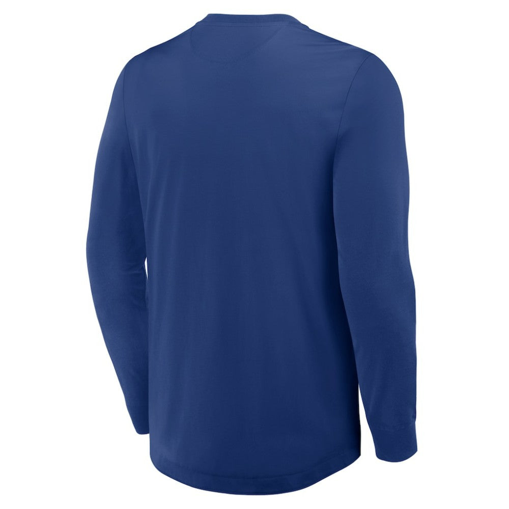 Toronto Maple Leafs Fanatics Adrenaline Push Long Sleeve Henley Shirt - Blue
