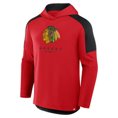 Chicago Blackhawks Fanatics Meta Game Transitional Pullover Hoodie - Red Hoodies