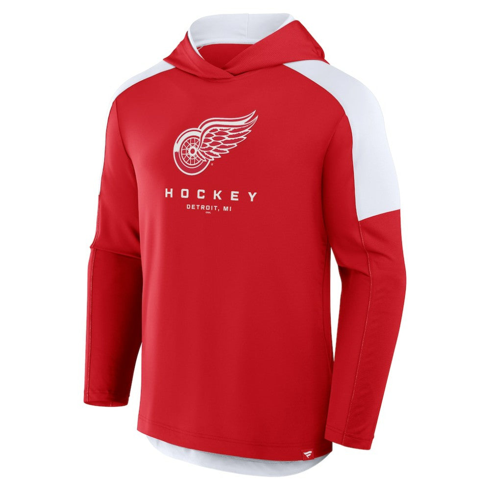 Detroit Red Wings Fanatics Meta Game Transitional Pullover Hoodie - Red Hoodies