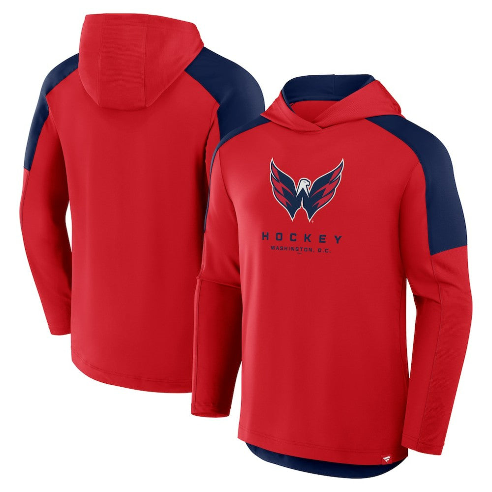 Washington Capitals Fanatics Meta Game Transitional Pullover Hoodie - Red Hoodies