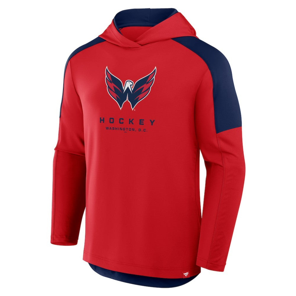 Washington Capitals Fanatics Meta Game Transitional Pullover Hoodie - Red Hoodies