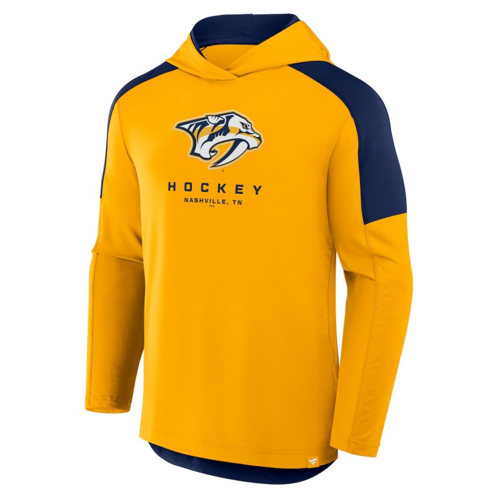 Nashville Predators Fanatics Meta Game Transitional Pullover Hoodie - Gold Hoodies