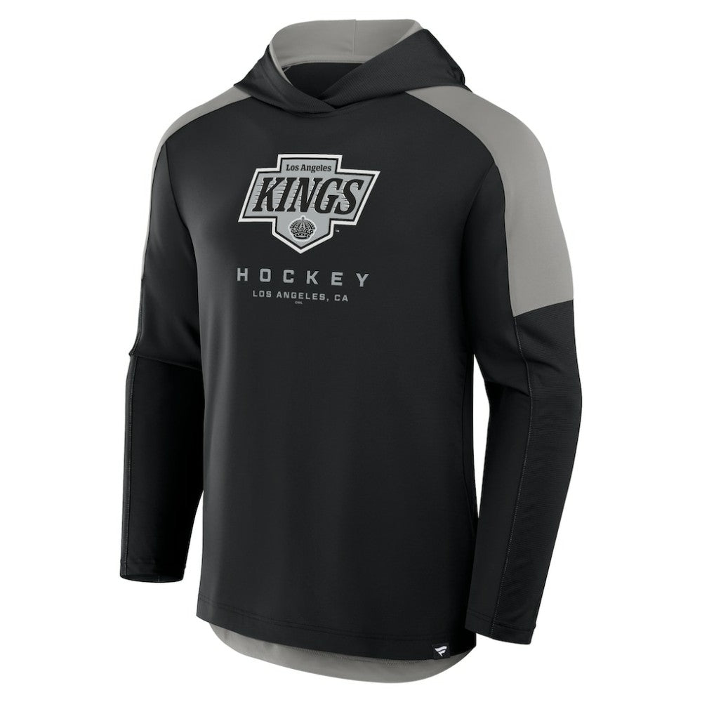 Los Angeles Kings Fanatics Meta Game Transitional Pullover Hoodie - Black Hoodies