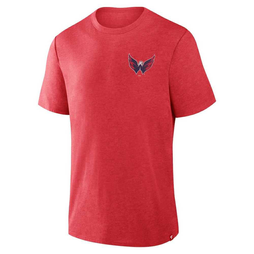 Washington Capitals Fanatics Fan Lanes Tri-Blend T-Shirt - Heather Red T-shirts