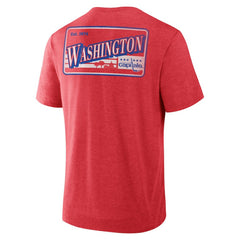 Washington Capitals Fanatics Fan Lanes Tri-Blend T-Shirt - Heather Red T-shirts