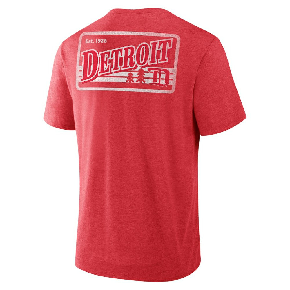 Detroit Red Wings Fanatics Fan Lanes Tri-Blend T-Shirt - Heather Red T-shirts