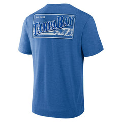 Tampa Bay Lightning Fanatics Fan Lanes Tri-Blend T-Shirt - Heather Blue T-shirts