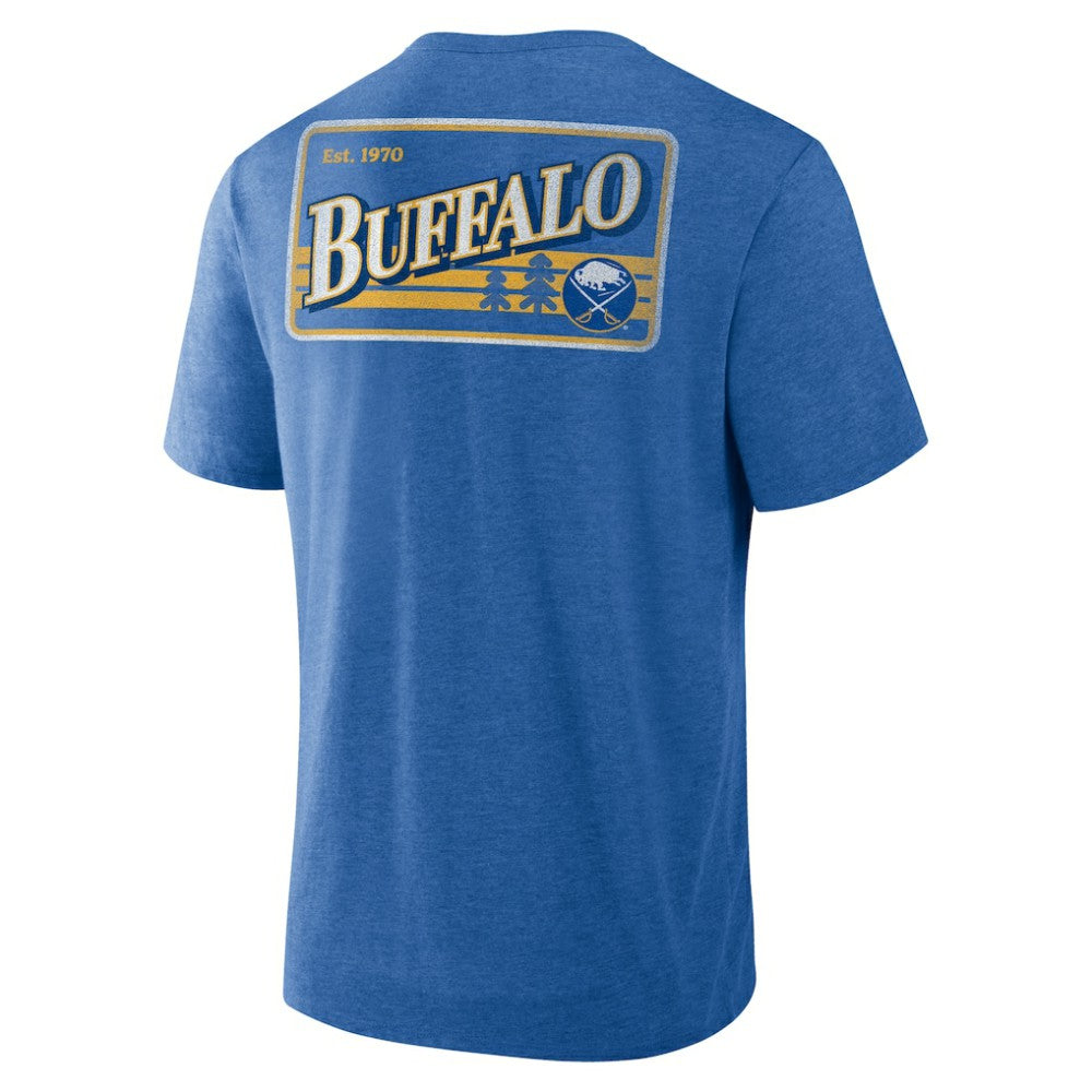 Buffalo Sabres Fanatics Fan Lanes Tri-Blend T-Shirt - Heather Royal T-shirts