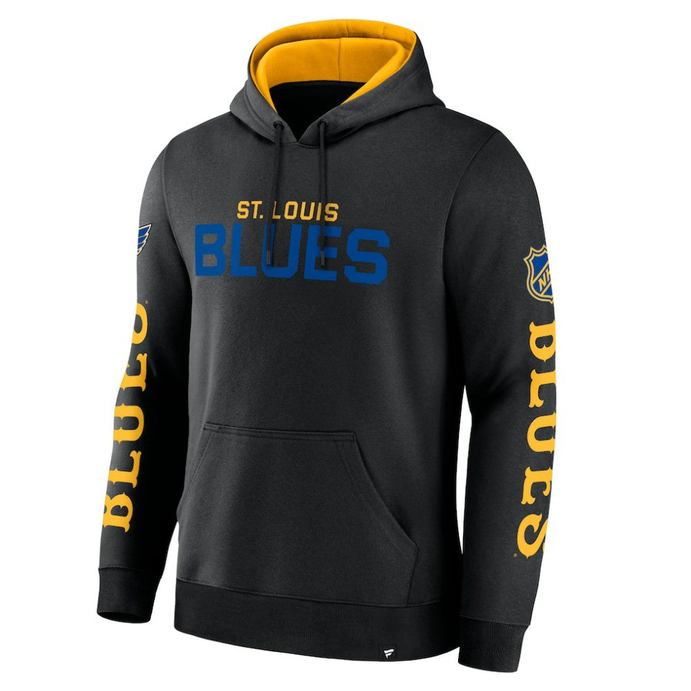 St. Louis Blues Fanatics Big City Legacy Fleece Pullover Hoodie - Black Hoodies