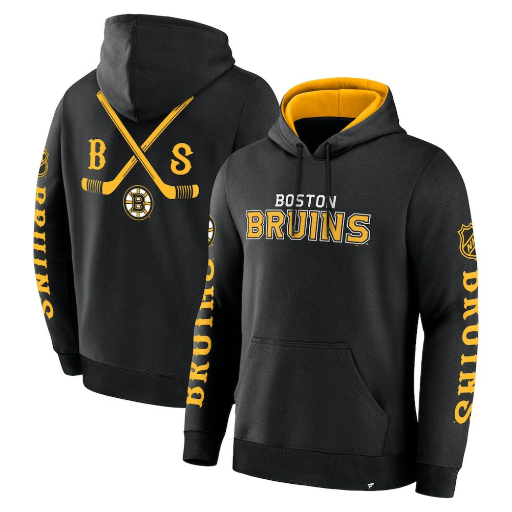 Boston Bruins Fanatics Big City Legacy Fleece Pullover Hoodie - Black Hoodies