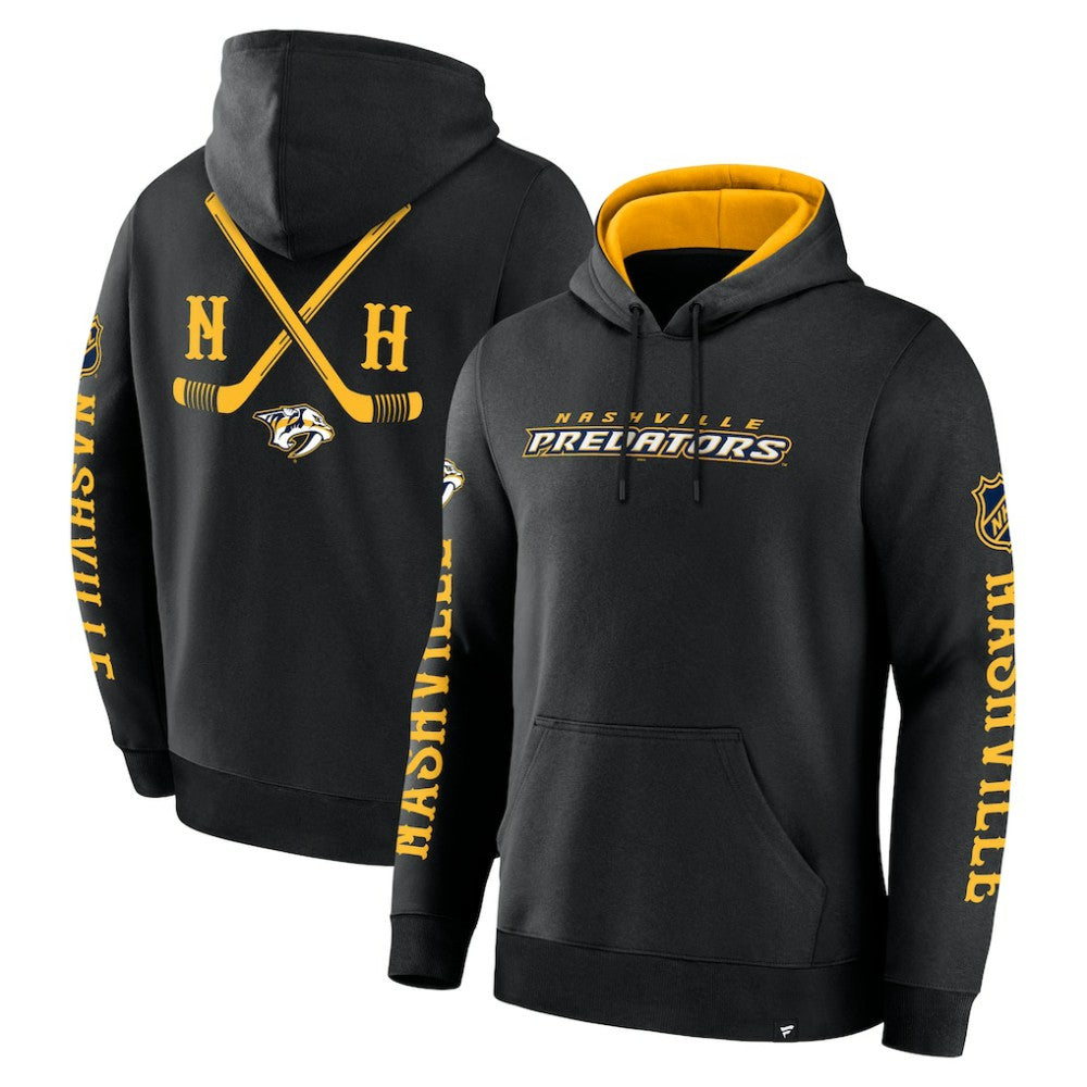 Nashville Predators Fanatics Big City Legacy Fleece Pullover Hoodie - Black Hoodies