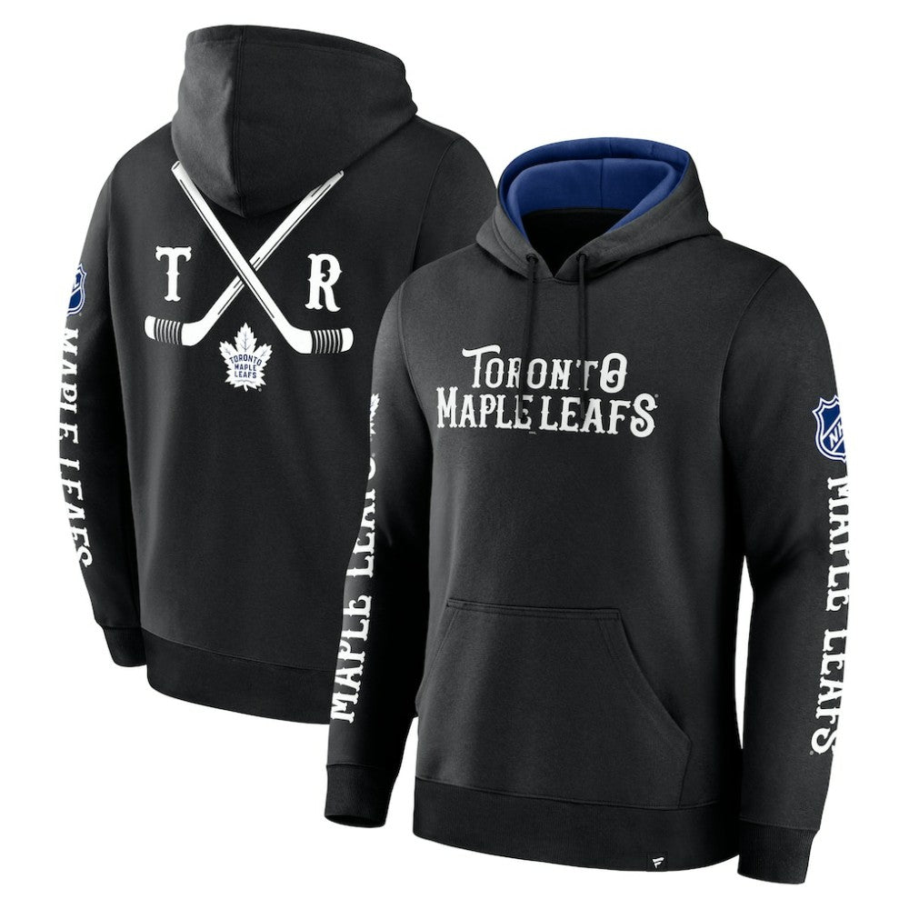 Toronto Maple Leafs Fanatics Big City Legacy Fleece Pullover Hoodie - Black Hoodies