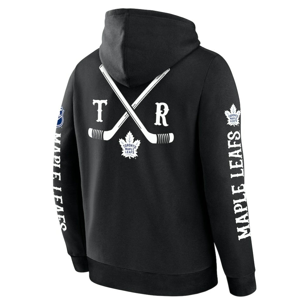 Toronto Maple Leafs Fanatics Big City Legacy Fleece Pullover Hoodie - Black Hoodies