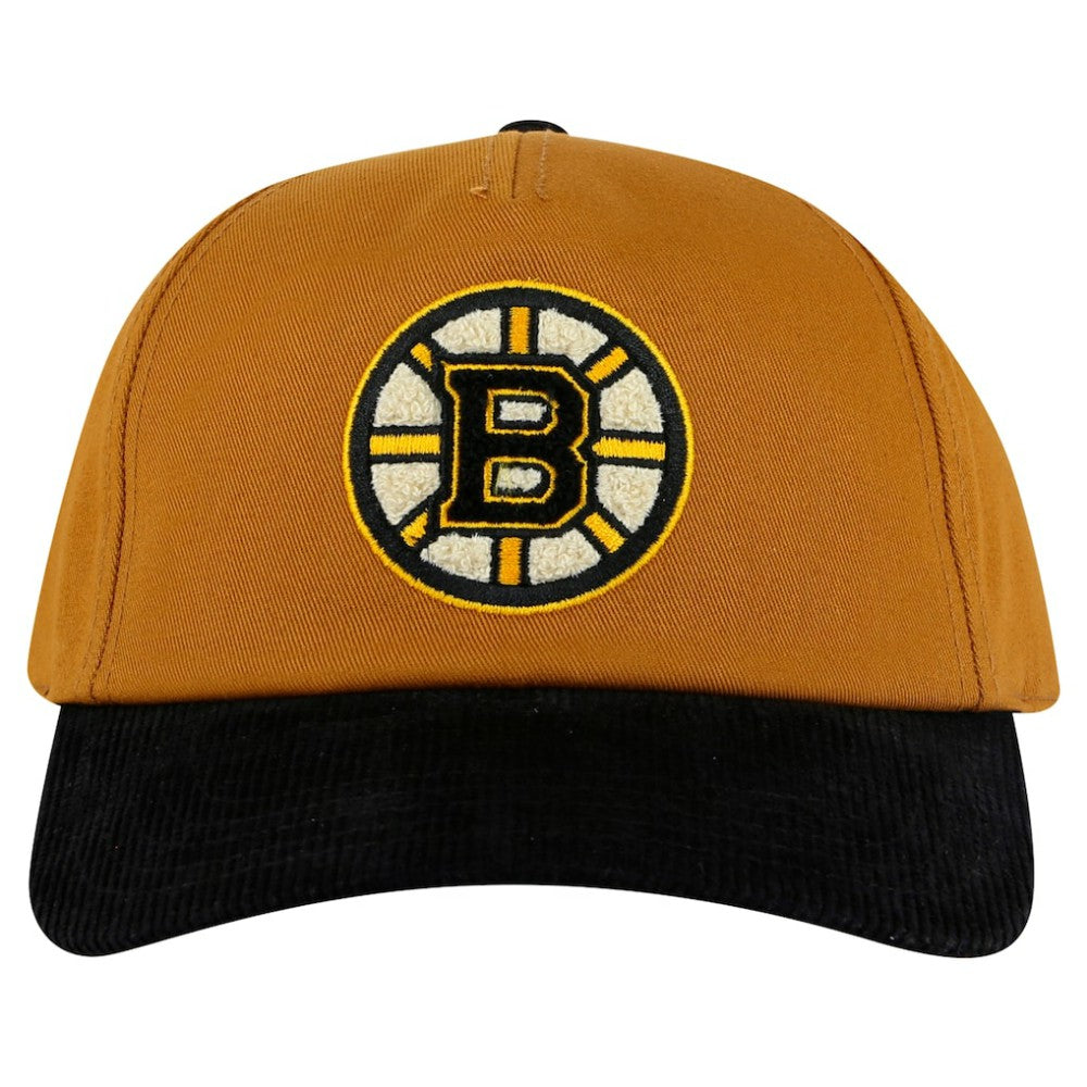 Boston Bruins American Needle Burnett Adjustable Hat - Tan/Black Hats