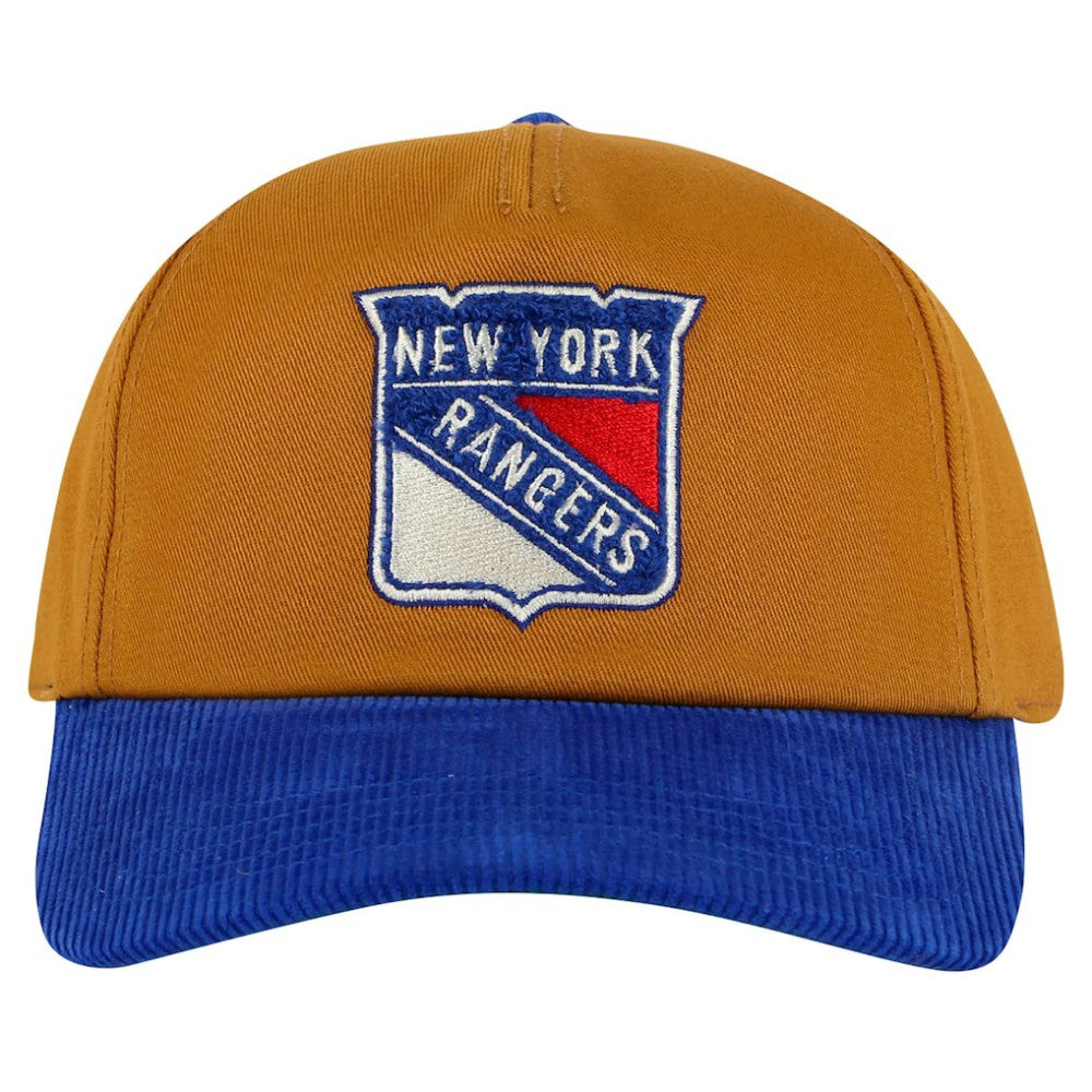 New York Rangers American Needle Burnett Adjustable Hat - Tan/Blue Hats