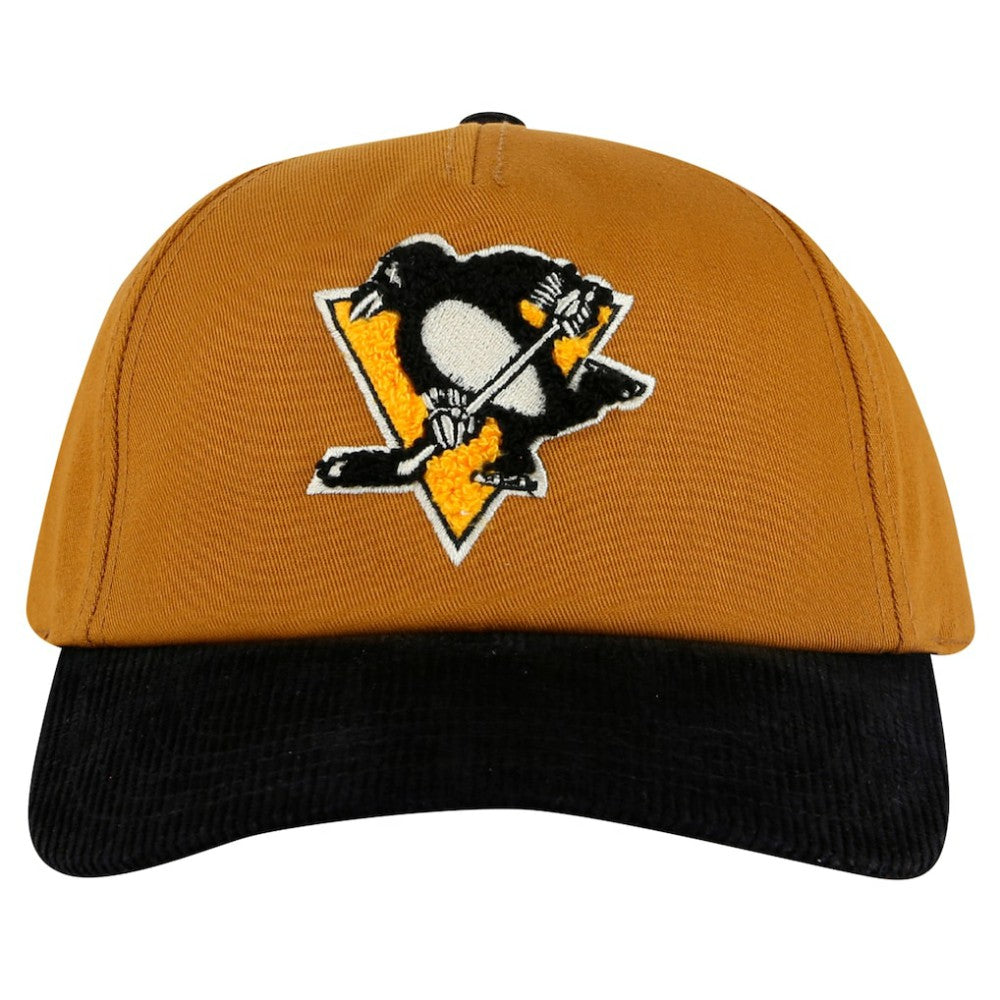 Pittsburgh Penguins American Needle Burnett Adjustable Hat - Tan/Black Hats