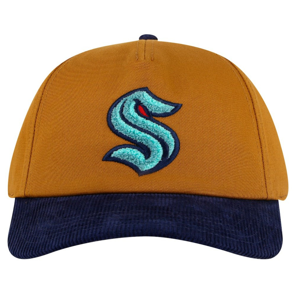 Seattle Kraken American Needle Burnett Adjustable Hat - Tan/Deep Sea Blue Hats