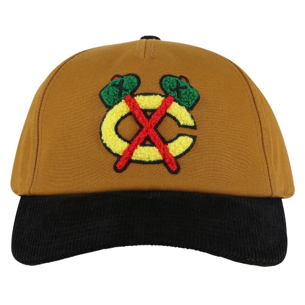 Chicago Blackhawks American Needle Burnett Adjustable Hat - Tan/Black Hats