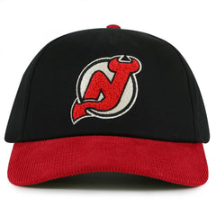 New Jersey Devils American Needle Burnett Adjustable Hat - Black/Red Jerseys