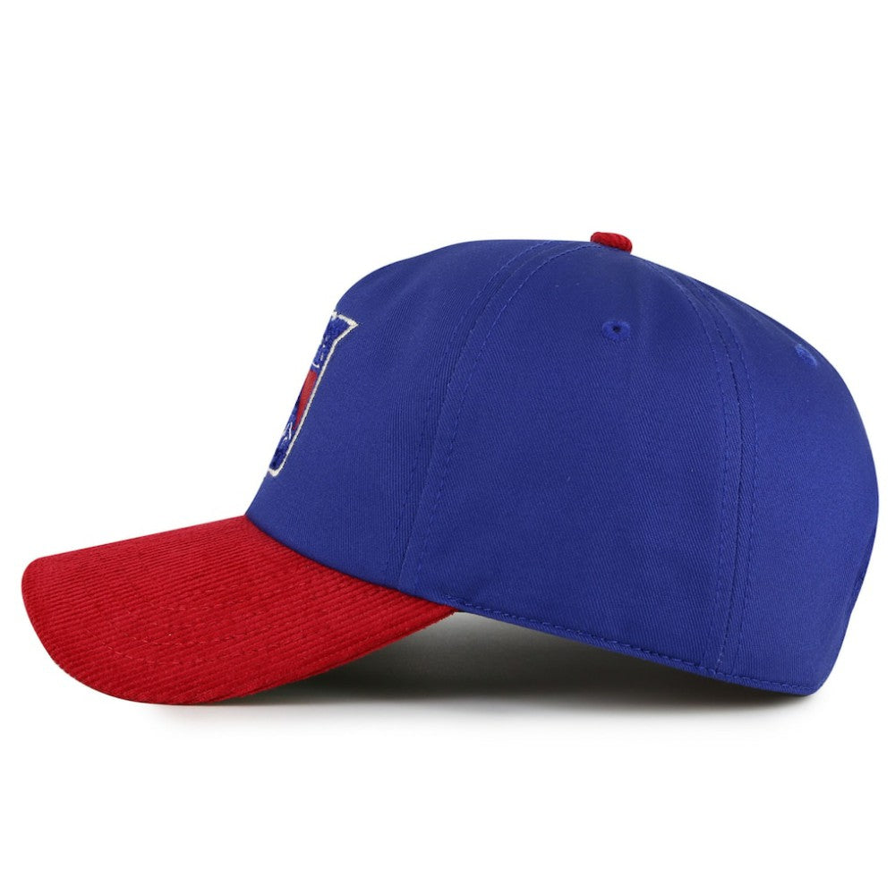 New York Rangers American Needle Burnett Adjustable Hat - Blue/Red Hats